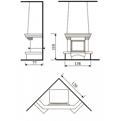 Каминная облицовка Andalusia Adela Emperador_1 Каминная облицовка Andalusia Adela Emperador_1